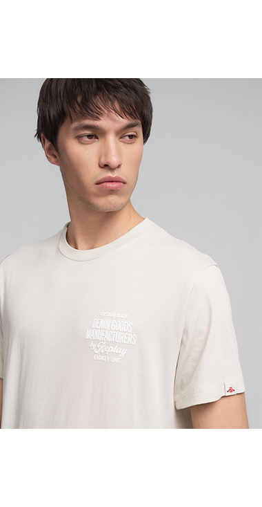 レギュラーフィット オーガニックコットンジャージー プリント Tシャツ 詳細画像